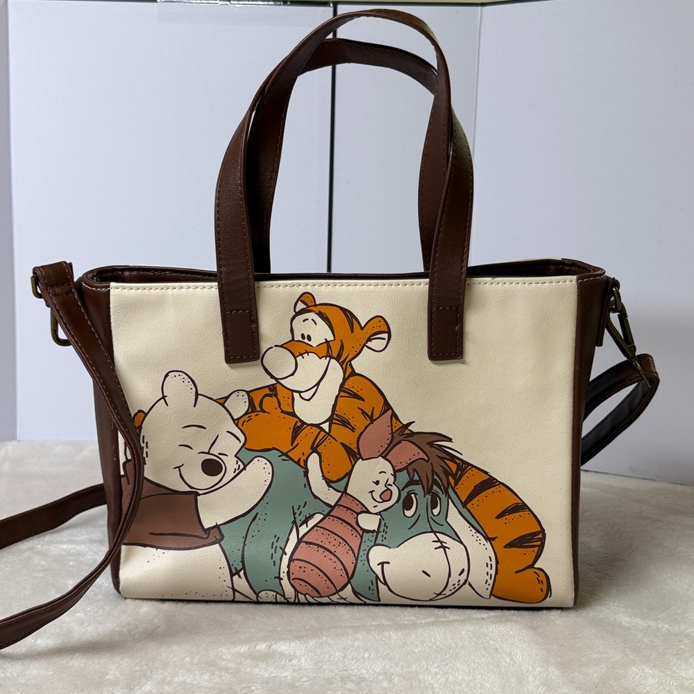 ⭐️Loungefly Disney Winnie the Pooh Group Hug satchel bag - Picture 2 of 13